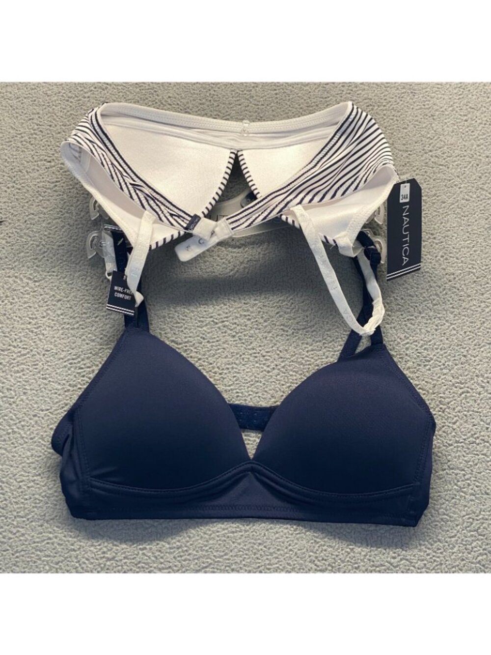 Náutica Girls Teenage Bra Kids Soft Training Breathable Underwear 2 pack 34A NEW - Picture 2 of 7